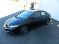 2013 Crystal Black Pearl Honda Civic EX Sedan  photo #3