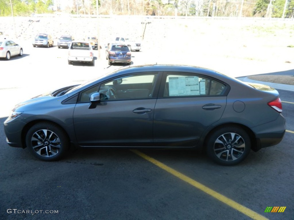 2013 Civic EX Sedan - Polished Metal Metallic / Gray photo #4