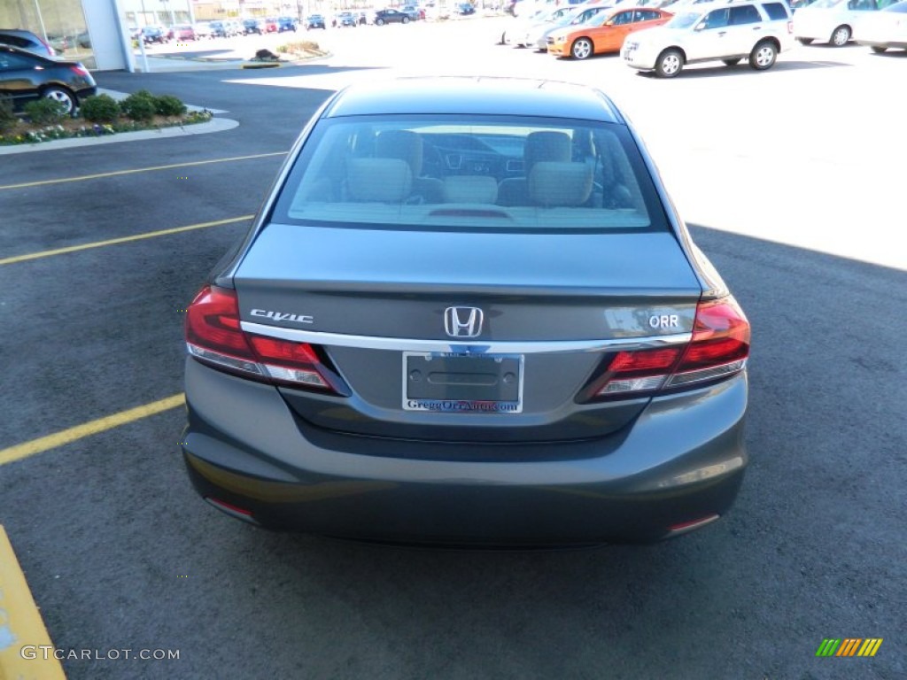 2013 Civic EX Sedan - Polished Metal Metallic / Gray photo #5