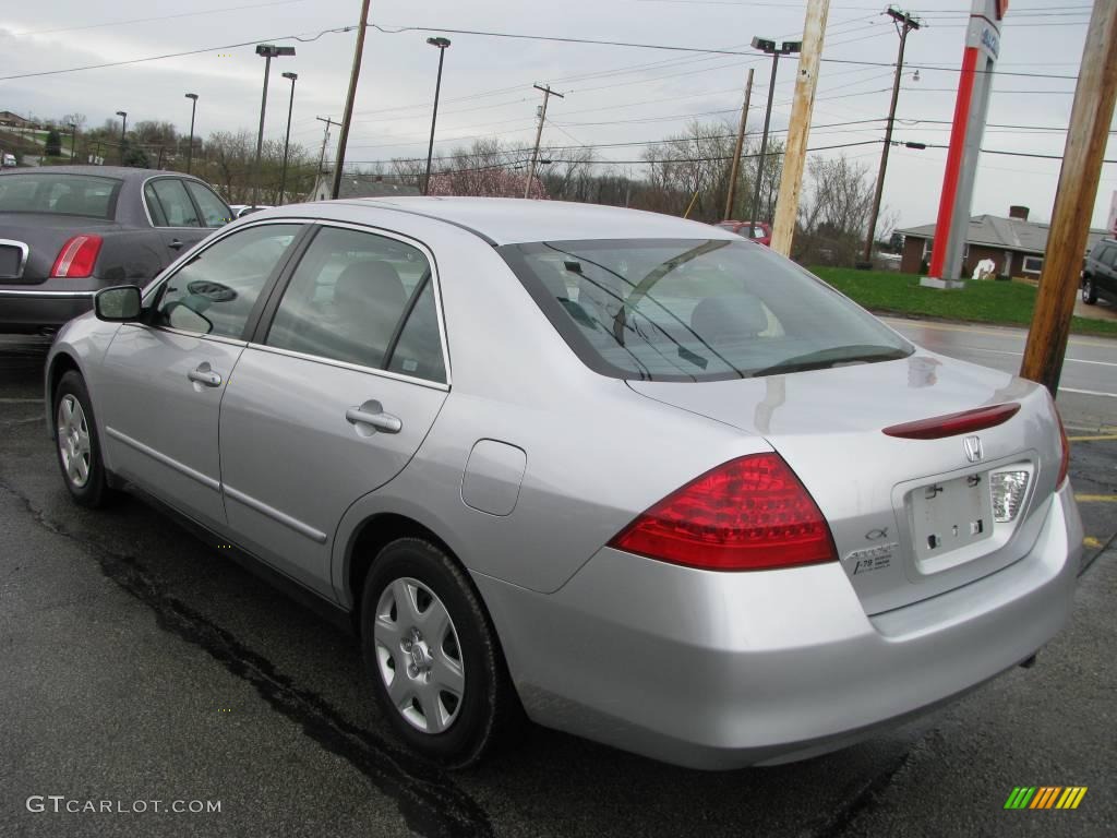 2007 Accord LX Sedan - Alabaster Silver Metallic / Gray photo #6