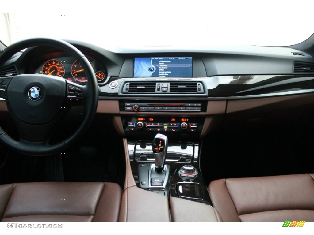 2011 BMW 5 Series 528i Sedan Cinnamon Brown Dashboard Photo #76775111