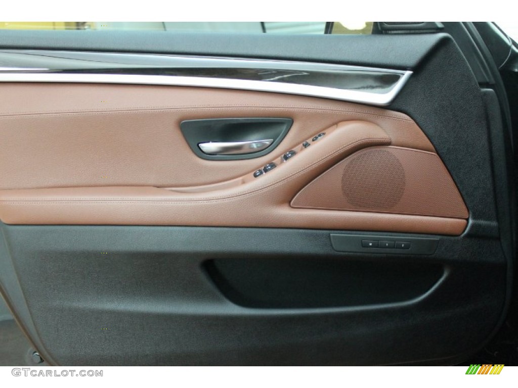 2011 BMW 5 Series 528i Sedan Cinnamon Brown Door Panel Photo #76775462