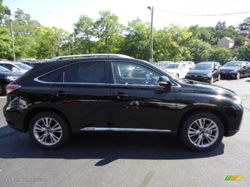 2013 RX 450h AWD - Obsidian Black / Black/Ebony Birds Eye Maple photo #5