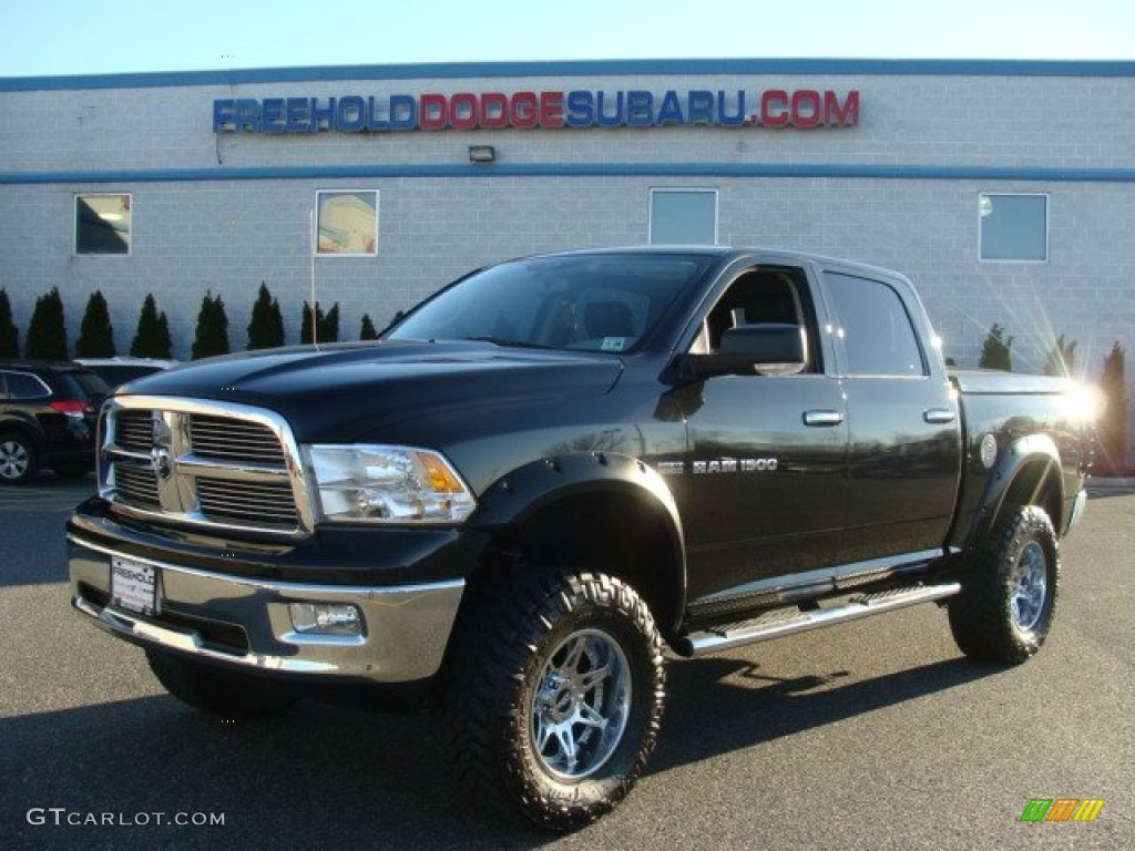 2011 Ram 1500 Big Horn Crew Cab 4x4 - Brilliant Black Crystal Pearl / Dark Slate Gray/Medium Graystone photo #1