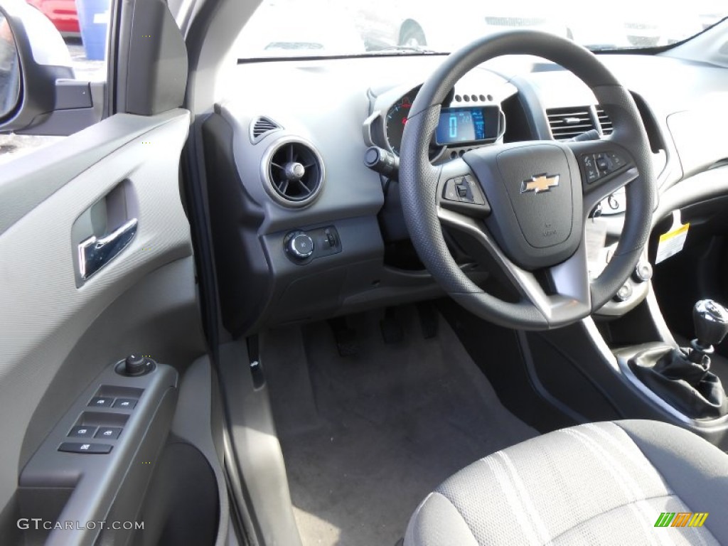 2013 Chevrolet Sonic LT Sedan Dark Pewter/Dark Titanium Dashboard Photo #76778360