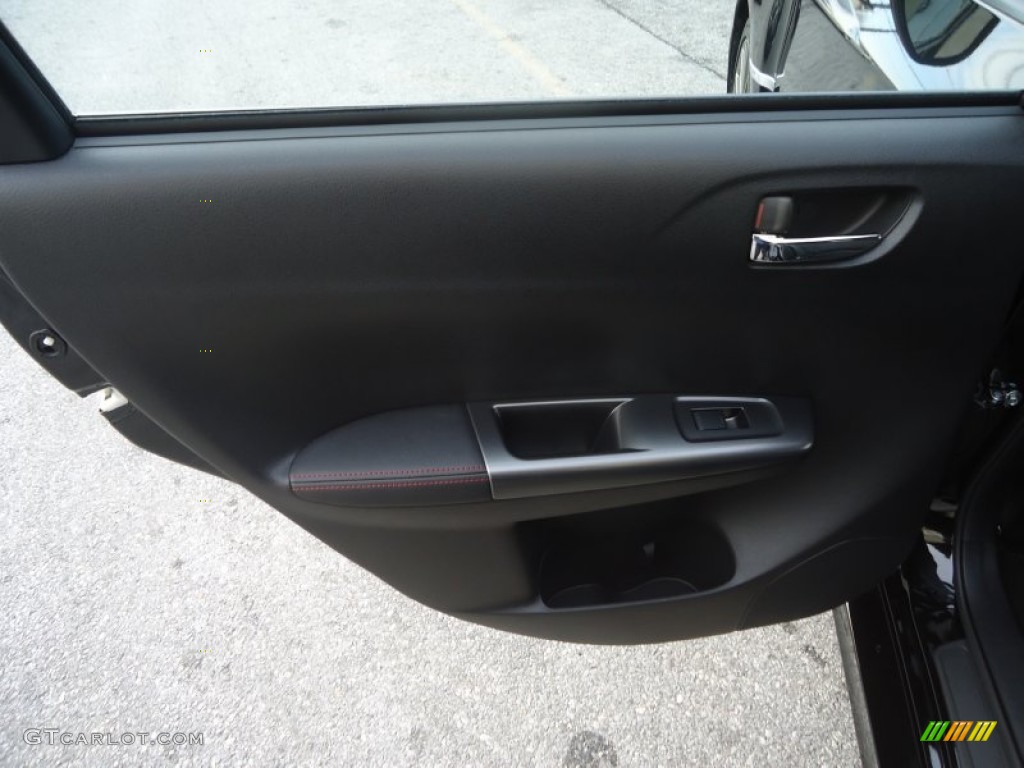 2013 Subaru Impreza WRX 5 Door WRX Carbon Black Door Panel Photo #76780202