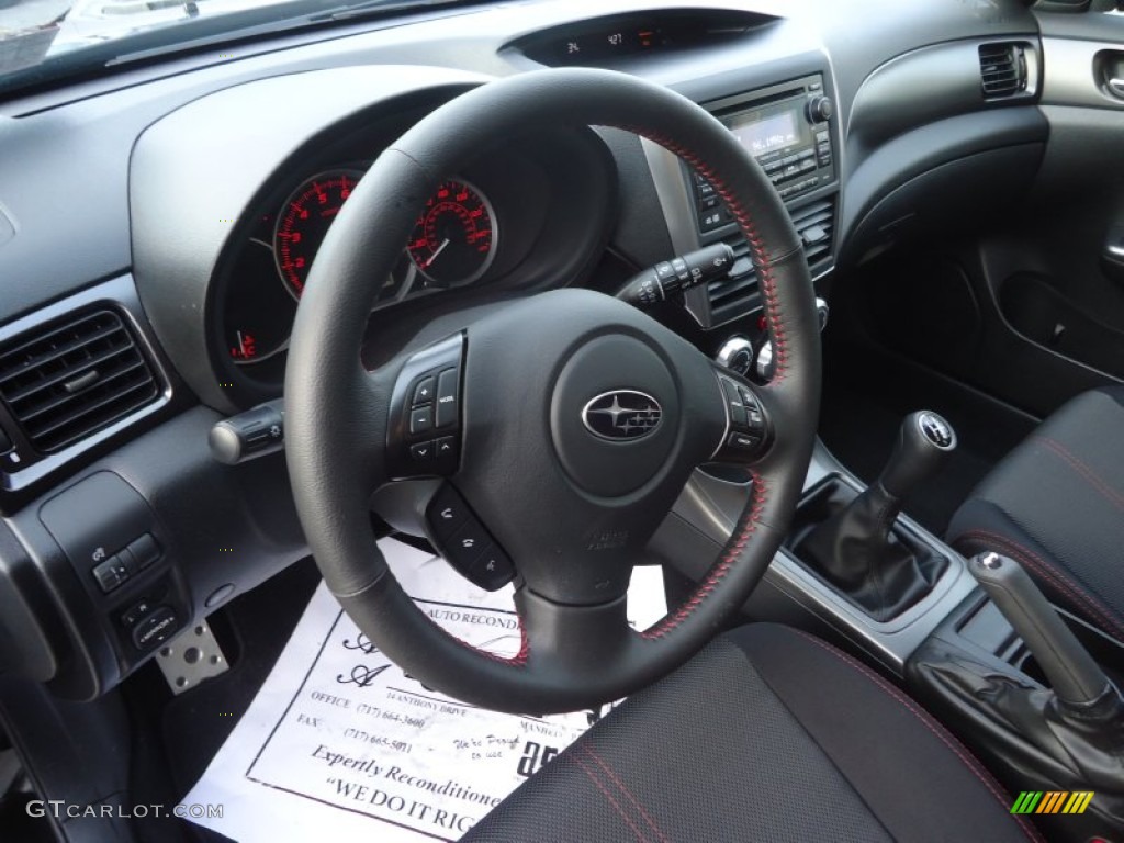 2013 Subaru Impreza WRX 5 Door WRX Carbon Black Steering Wheel Photo #76780220