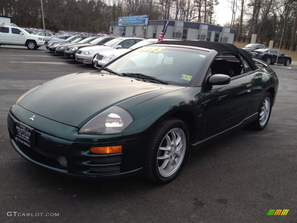 2002 Eclipse Spyder GT - Sherwood Green Pearl / Black photo #1