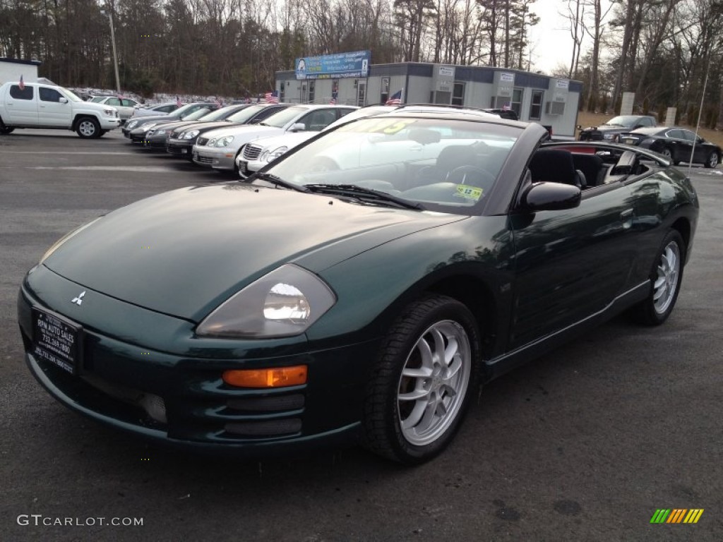 2002 Eclipse Spyder GT - Sherwood Green Pearl / Black photo #3