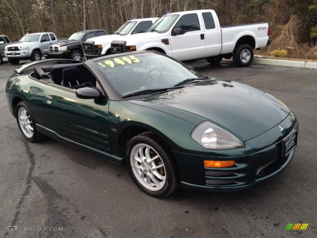 2002 Eclipse Spyder GT - Sherwood Green Pearl / Black photo #5