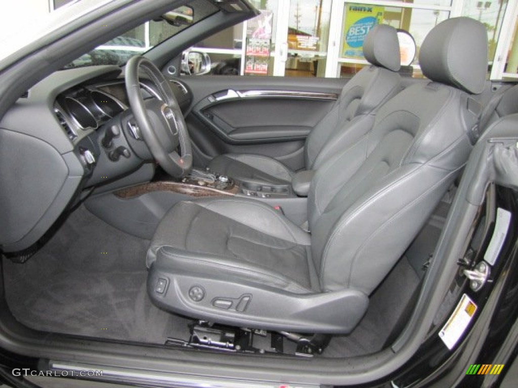 Black Silk Nappa Leather Interior 2010 Audi S5 3.0 TFSI quattro Cabriolet Photo #76780514