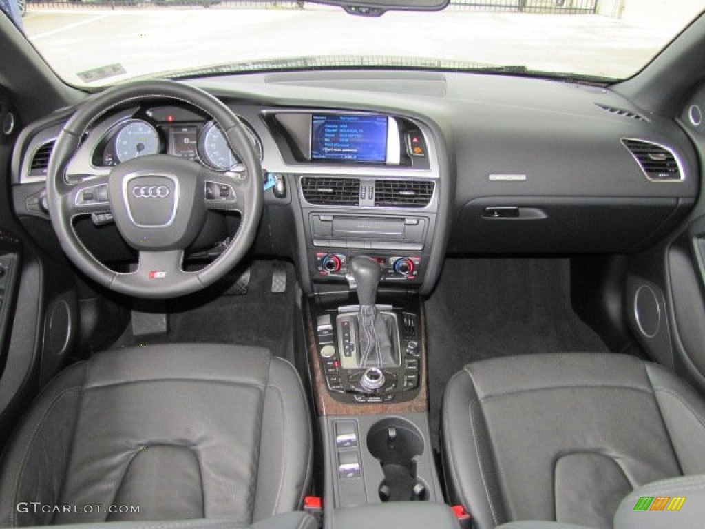 2010 Audi S5 3.0 TFSI quattro Cabriolet Black Silk Nappa Leather Dashboard Photo #76780541