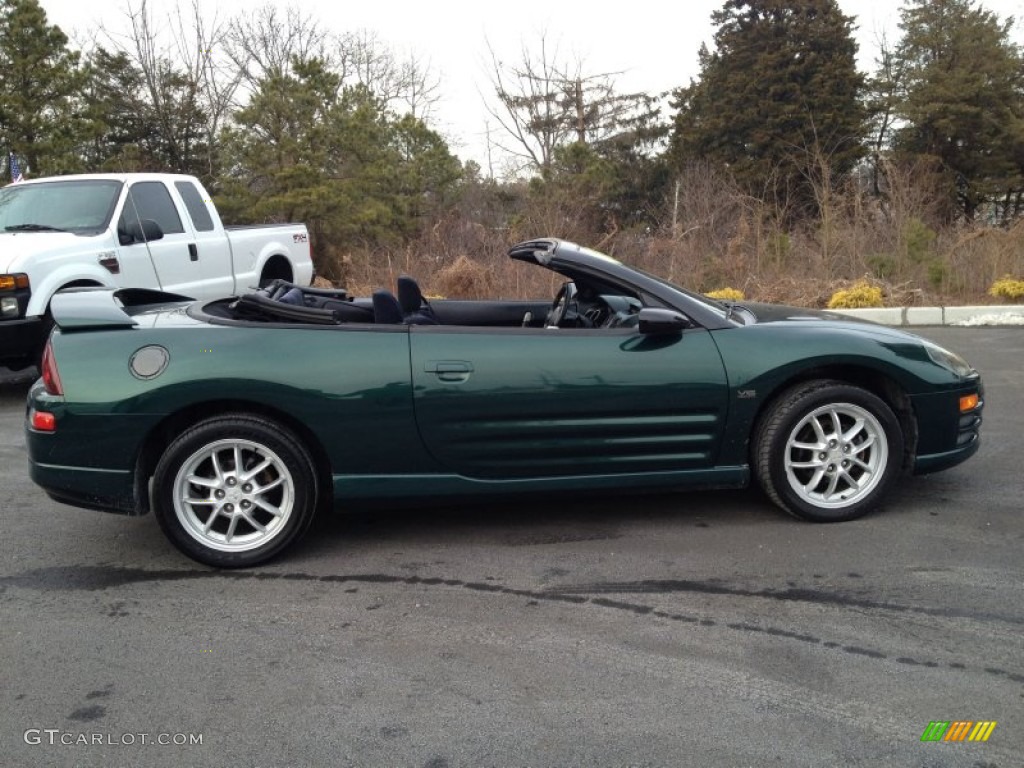 2002 Eclipse Spyder GT - Sherwood Green Pearl / Black photo #7