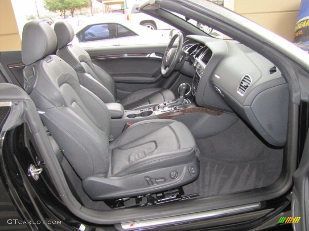 Black Silk Nappa Leather Interior 2010 Audi S5 3.0 TFSI quattro Cabriolet Photo #76780562
