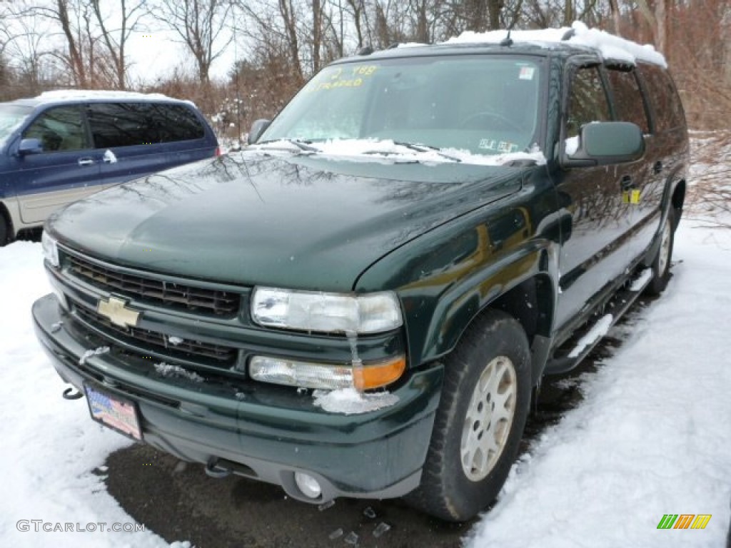 2004 Suburban 1500 Z71 4x4 - Dark Green Metallic / Gray/Dark Charcoal photo #4