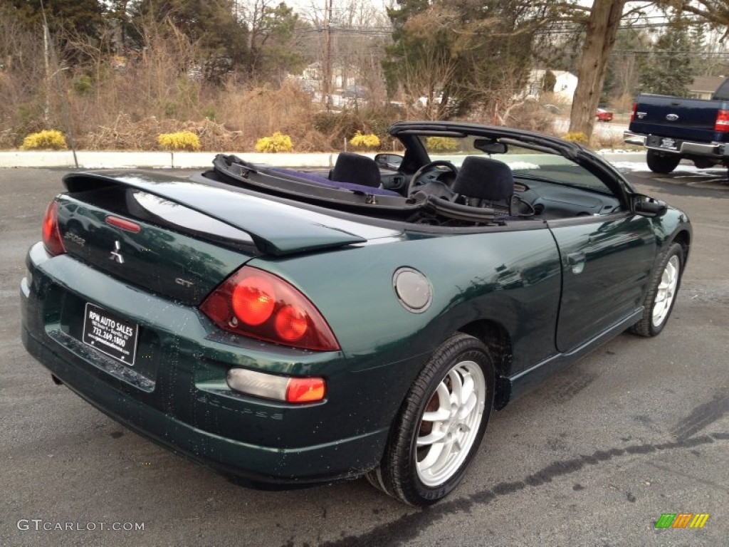2002 Eclipse Spyder GT - Sherwood Green Pearl / Black photo #13