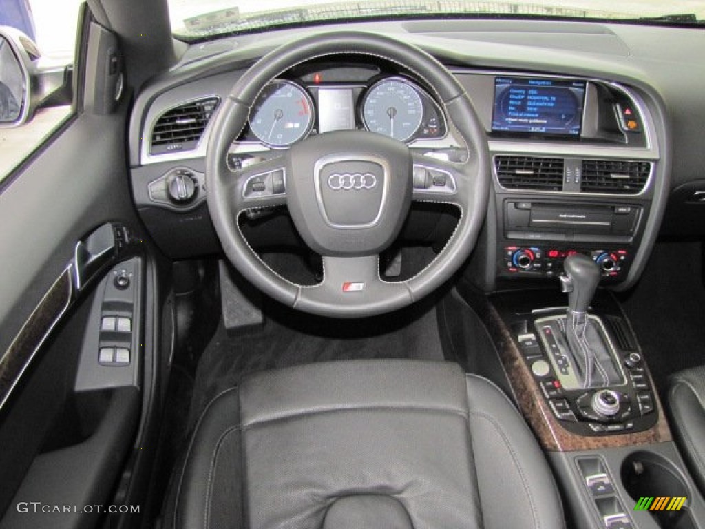 2010 Audi S5 3.0 TFSI quattro Cabriolet Black Silk Nappa Leather Dashboard Photo #76780727
