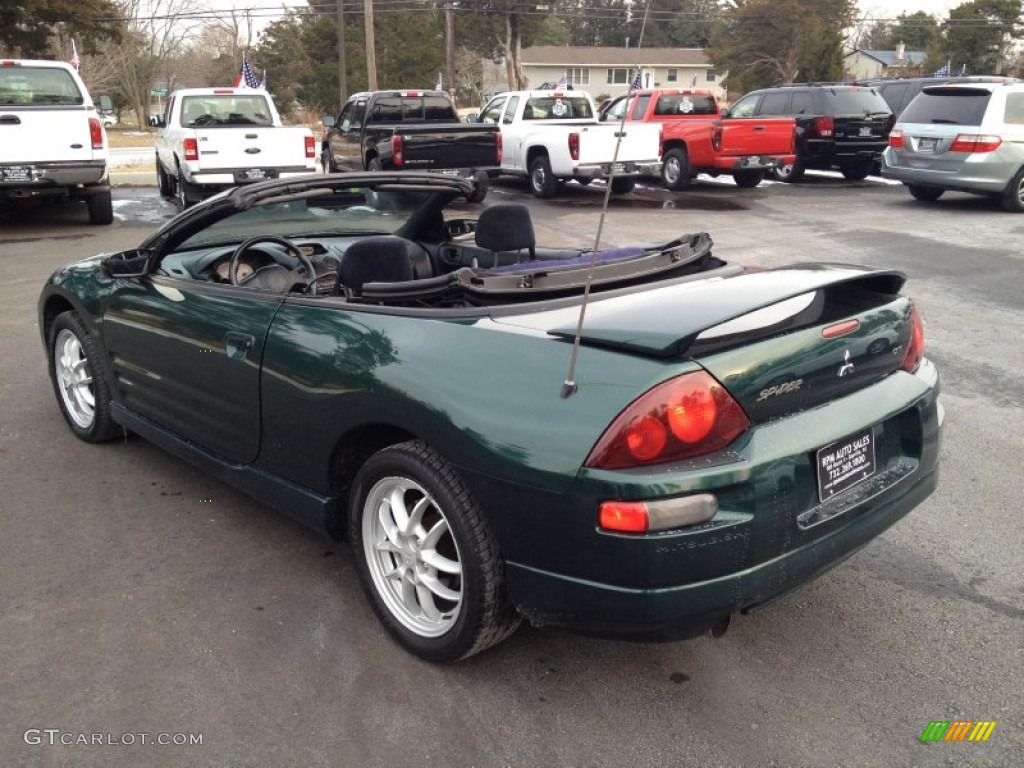 2002 Eclipse Spyder GT - Sherwood Green Pearl / Black photo #15