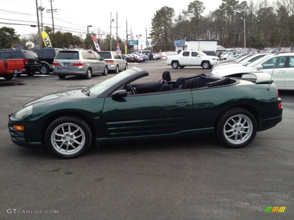 2002 Eclipse Spyder GT - Sherwood Green Pearl / Black photo #18