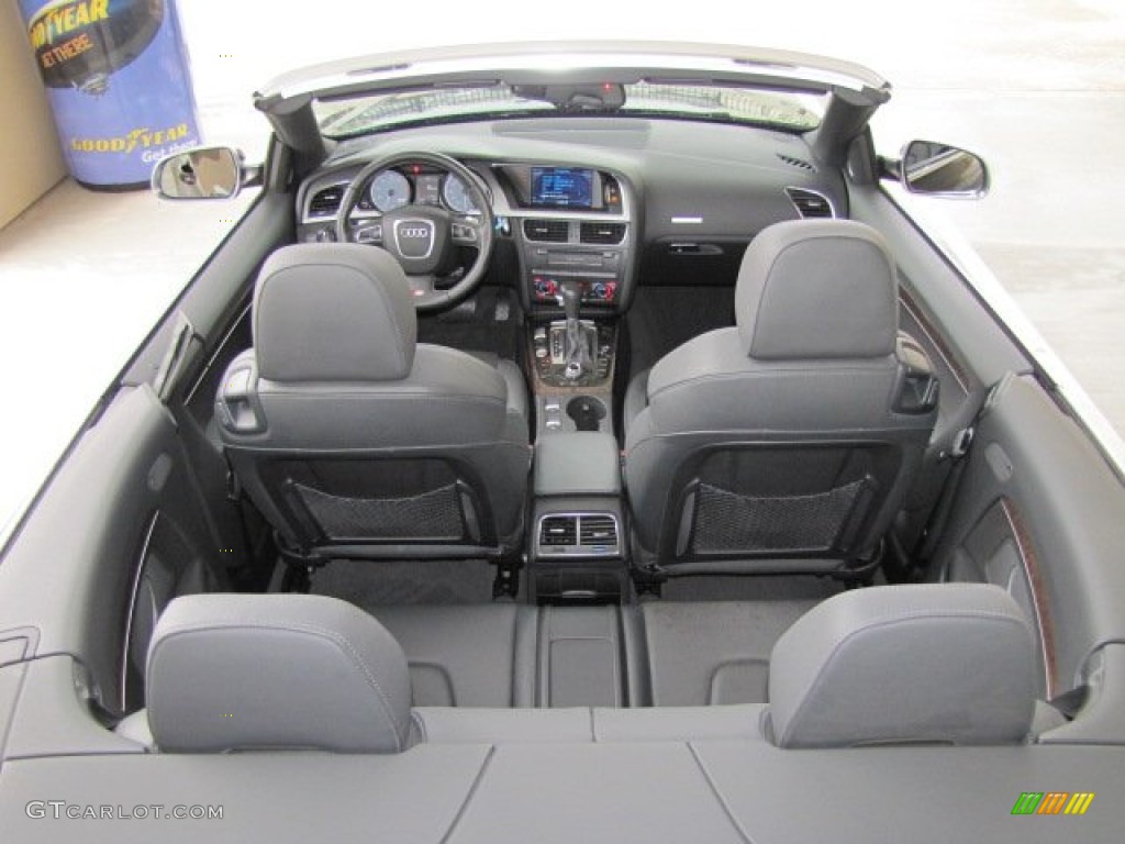 Black Silk Nappa Leather Interior 2010 Audi S5 3.0 TFSI quattro Cabriolet Photo #76780984
