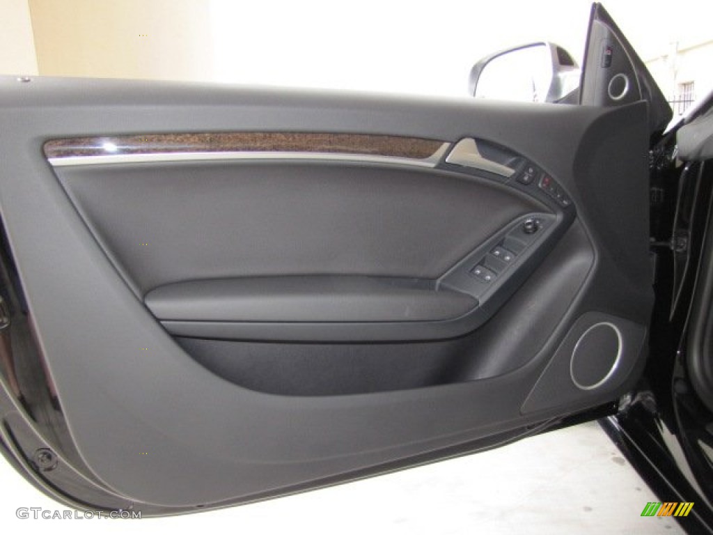 2010 Audi S5 3.0 TFSI quattro Cabriolet Black Silk Nappa Leather Door Panel Photo #76781171