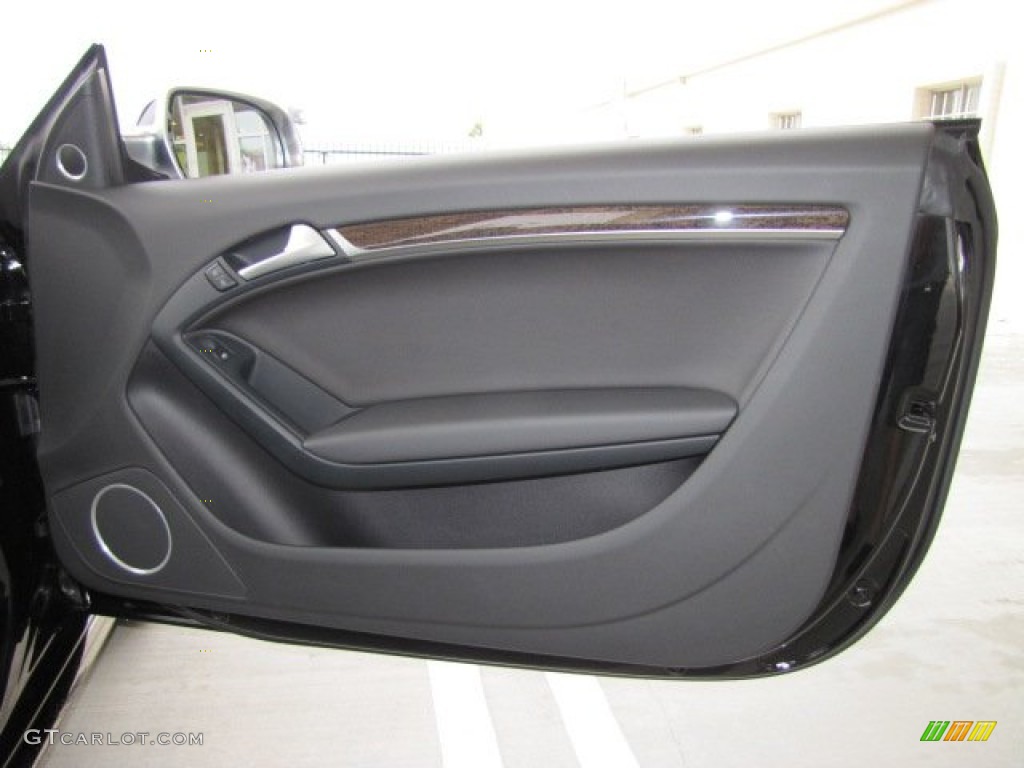 2010 Audi S5 3.0 TFSI quattro Cabriolet Black Silk Nappa Leather Door Panel Photo #76781214