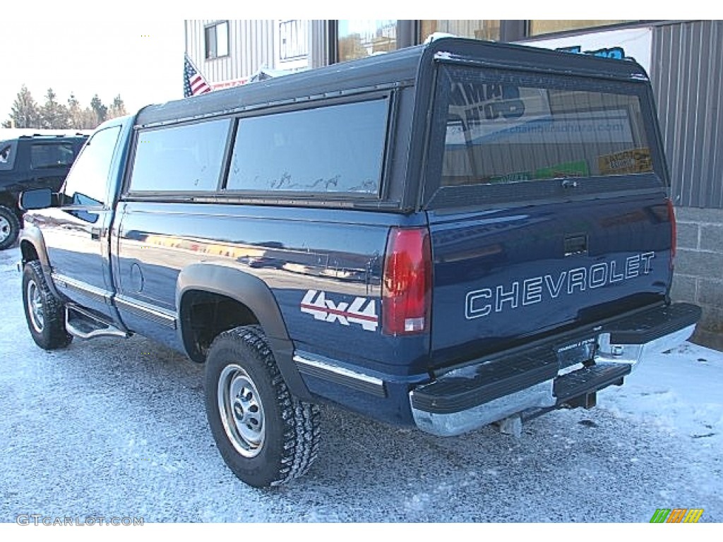2000 Silverado 2500 LS Regular Cab 4x4 - Indigo Blue Metallic / Medium Gray photo #3