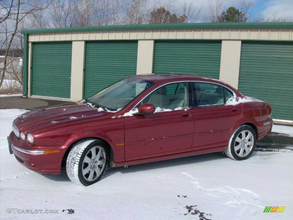 2005 X-Type 3.0 - Radiance Red Metallic / Champagne photo #1