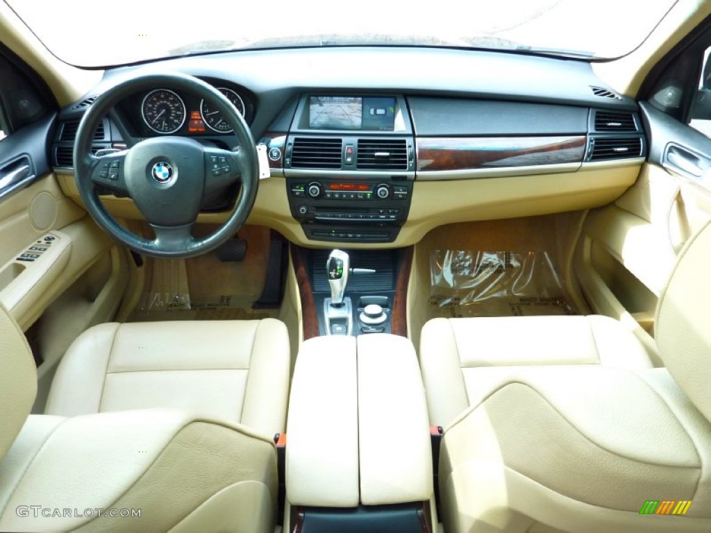 2007 BMW X5 4.8i Sand Beige Dashboard Photo #76783070
