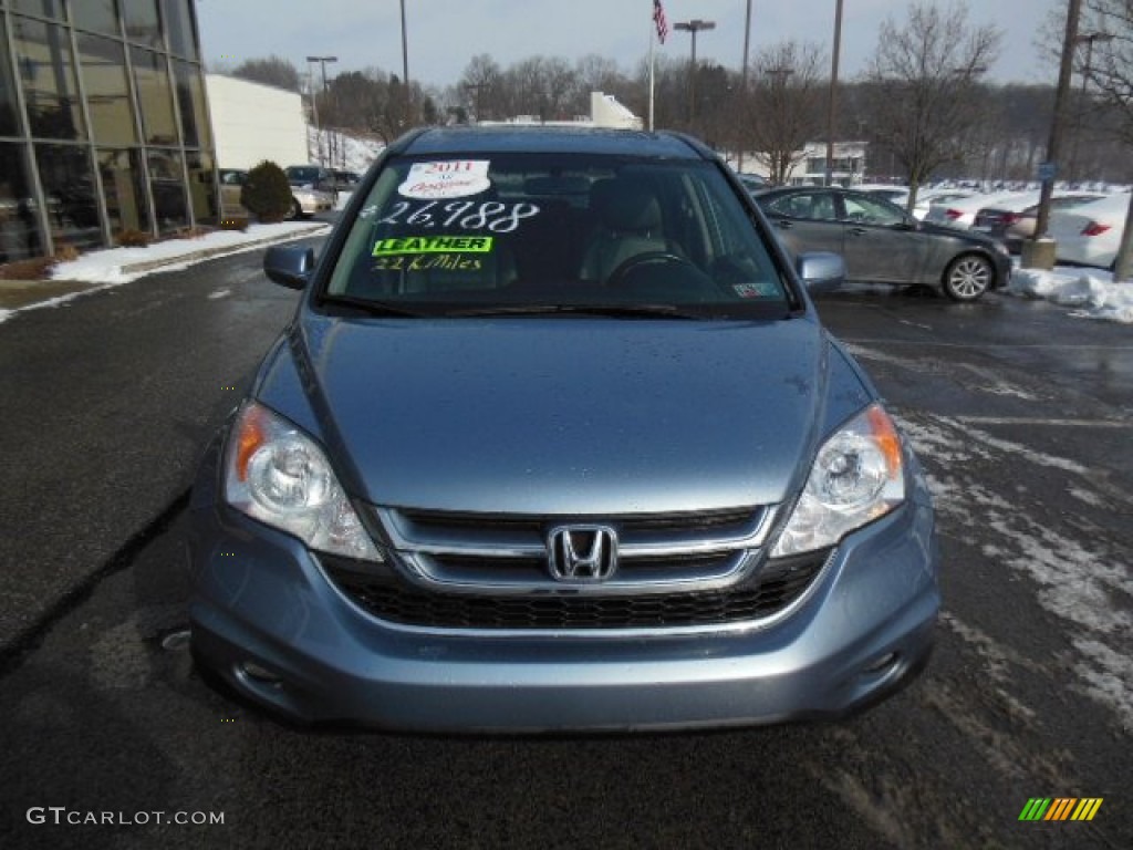 2011 CR-V EX-L 4WD - Glacier Blue Metallic / Gray photo #2