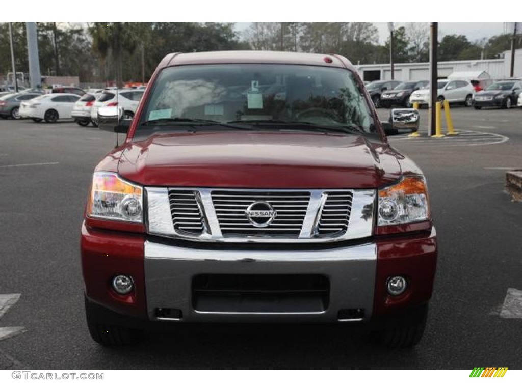2013 Titan SL Crew Cab 4x4 - Cayenne Red / Almond photo #10