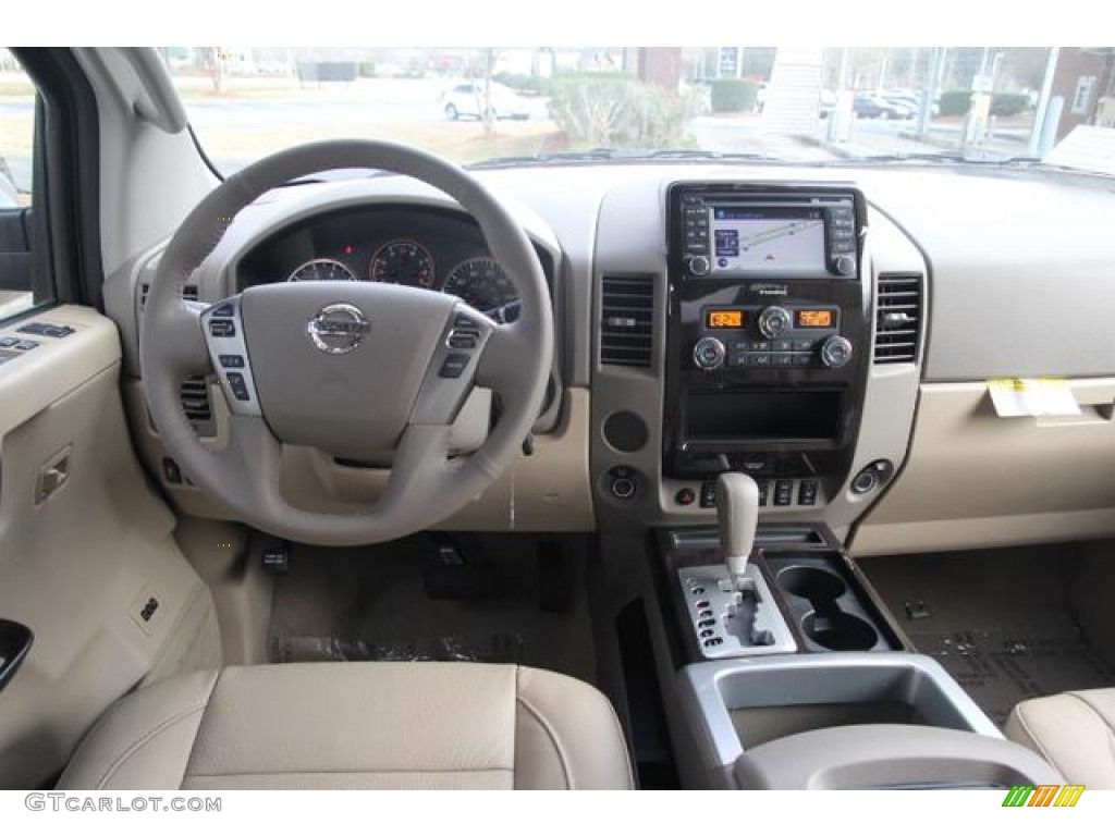 2013 Nissan Titan SL Crew Cab 4x4 Almond Dashboard Photo #76786733