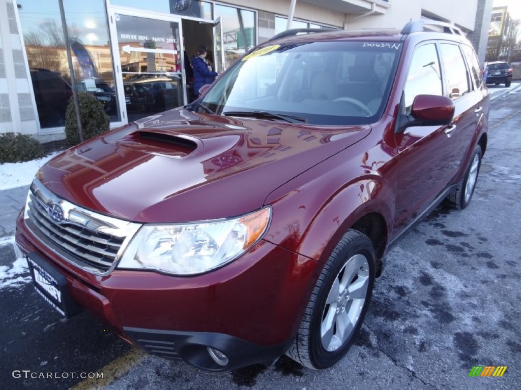 2010 Forester 2.5 XT Limited - Camellia Red Pearl / Platinum photo #1