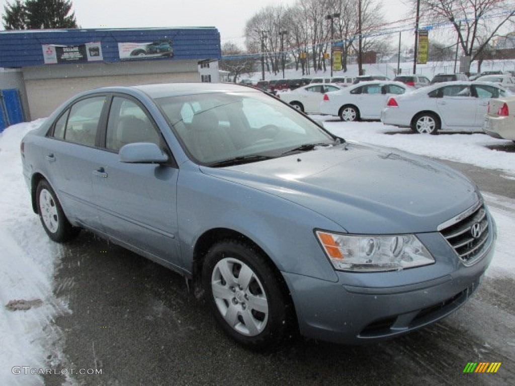 Medium Silver Blue 2009 Hyundai Sonata GLS Exterior Photo #76787398