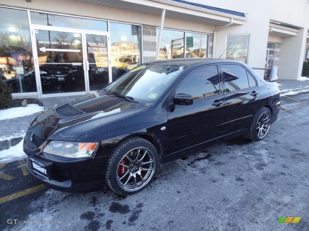 2006 Lancer Evolution IX - Tarmac Black / Black Alcantara photo #2