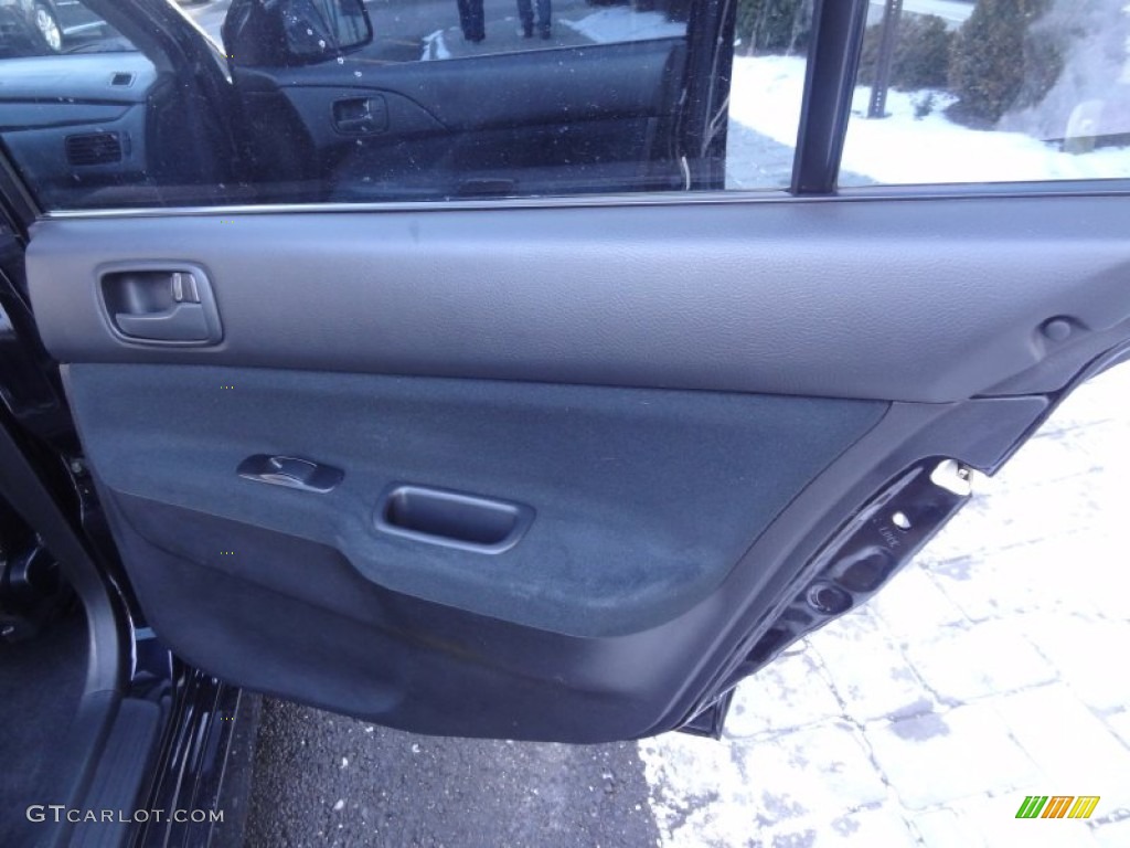 2006 Mitsubishi Lancer Evolution IX Black Alcantara Door Panel Photo #76788572