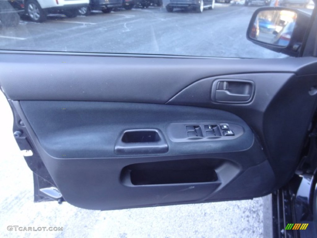 2006 Mitsubishi Lancer Evolution IX Black Alcantara Door Panel Photo #76788644