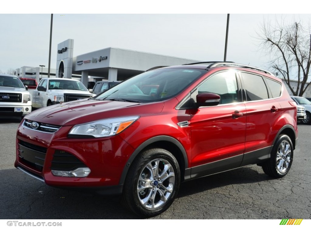 2013 Escape SEL 2.0L EcoBoost - Ruby Red Metallic / Medium Light Stone photo #6