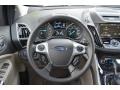 Medium Light Stone 2013 Ford Escape SEL 2.0L EcoBoost Steering Wheel