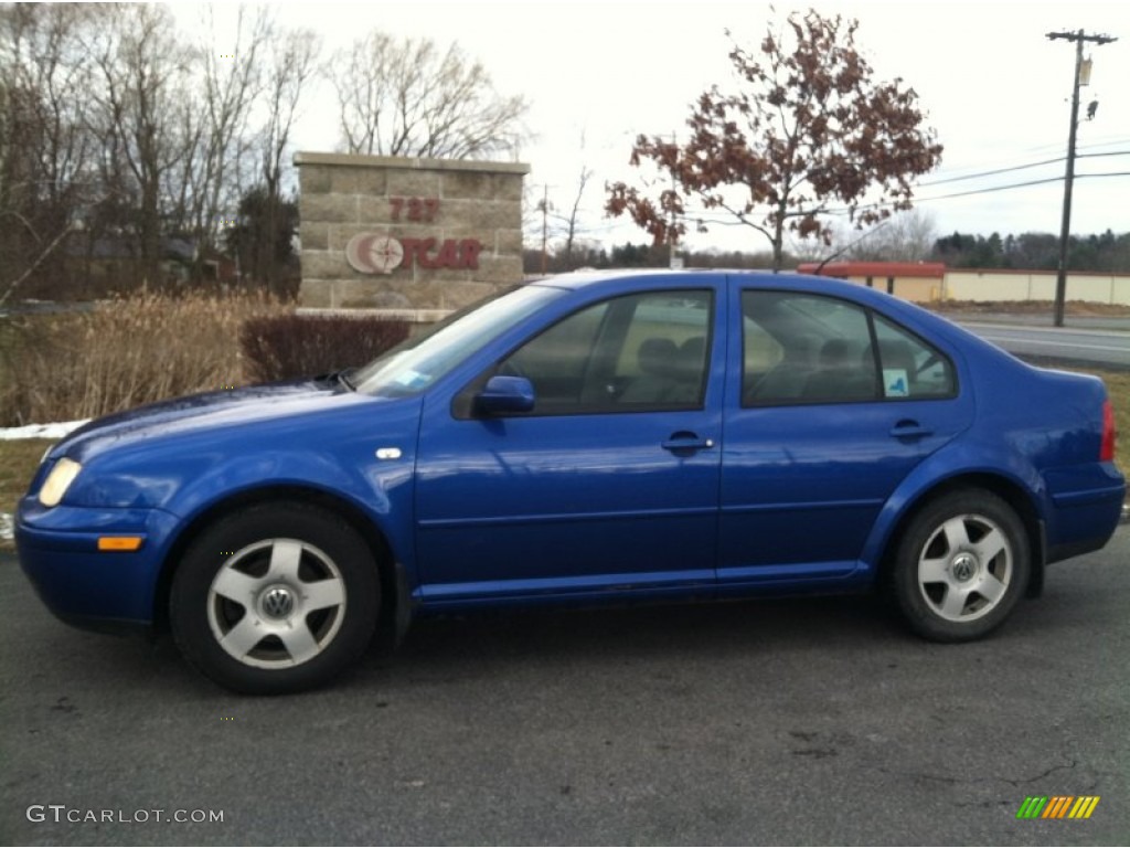 2001 Jetta GLS Sedan - Blue Lagoon Metallic / Beige photo #1