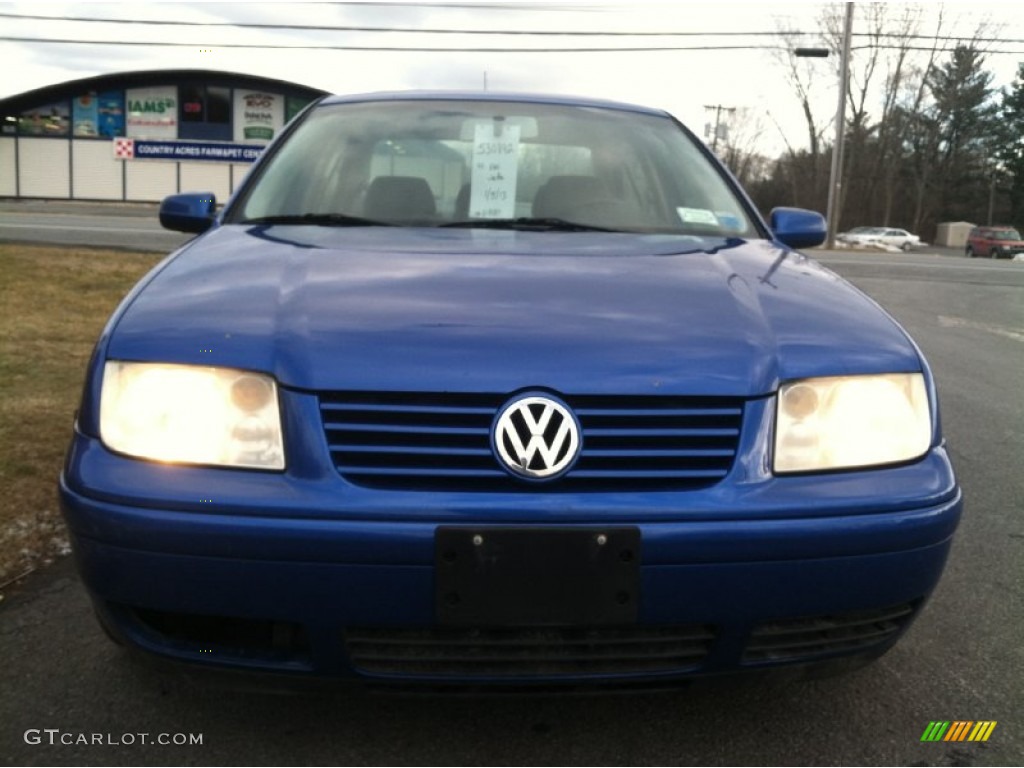 2001 Jetta GLS Sedan - Blue Lagoon Metallic / Beige photo #3