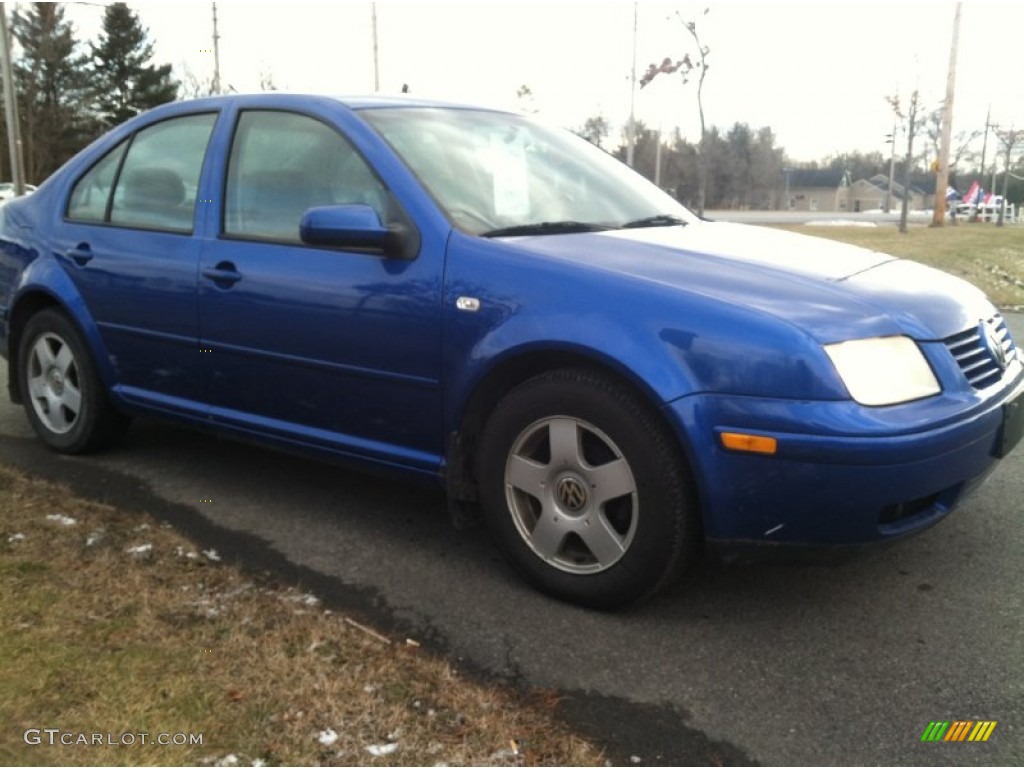 2001 Jetta GLS Sedan - Blue Lagoon Metallic / Beige photo #4