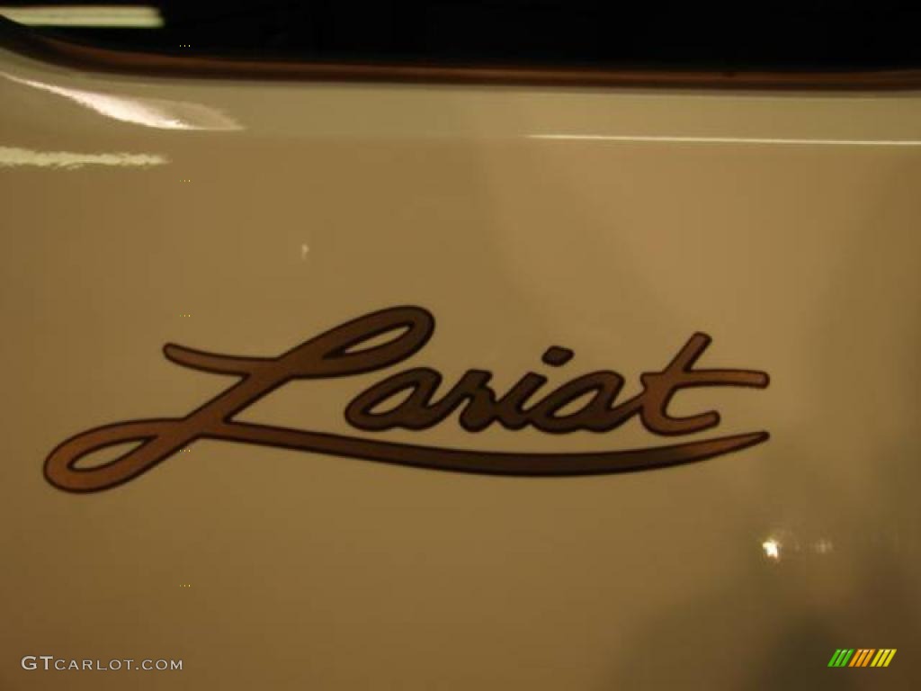 2002 F150 Lariat SuperCab 4x4 - Oxford White / Medium Parchment photo #4