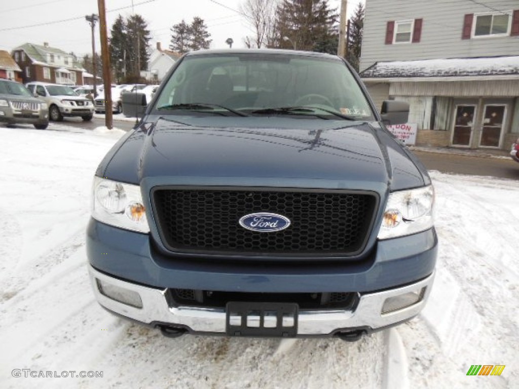 2005 F150 XLT SuperCrew 4x4 - Medium Wedgewood Blue Metallic / Medium Flint/Dark Flint Grey photo #2