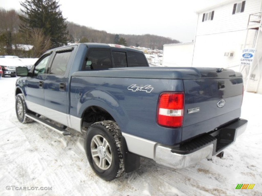 2005 F150 XLT SuperCrew 4x4 - Medium Wedgewood Blue Metallic / Medium Flint/Dark Flint Grey photo #6
