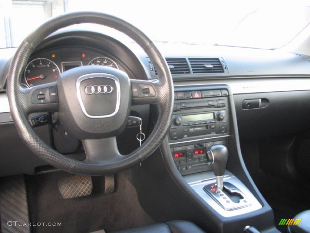 2006 Audi A4 2.0T quattro Sedan Ebony Dashboard Photo #76793013