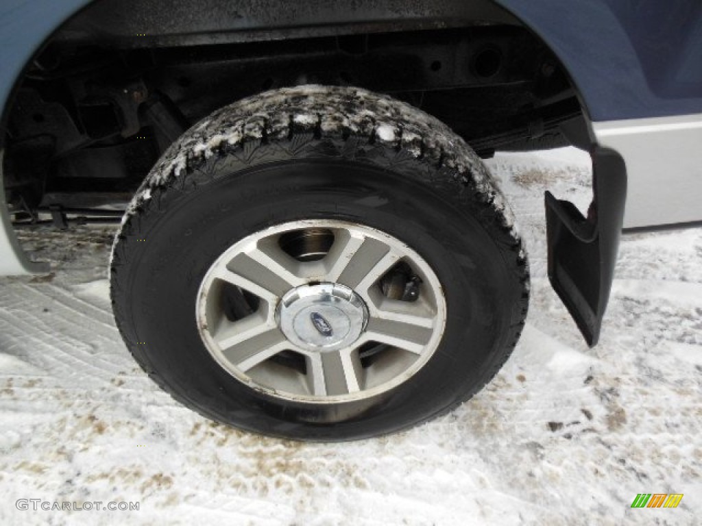 2005 F150 XLT SuperCrew 4x4 - Medium Wedgewood Blue Metallic / Medium Flint/Dark Flint Grey photo #7