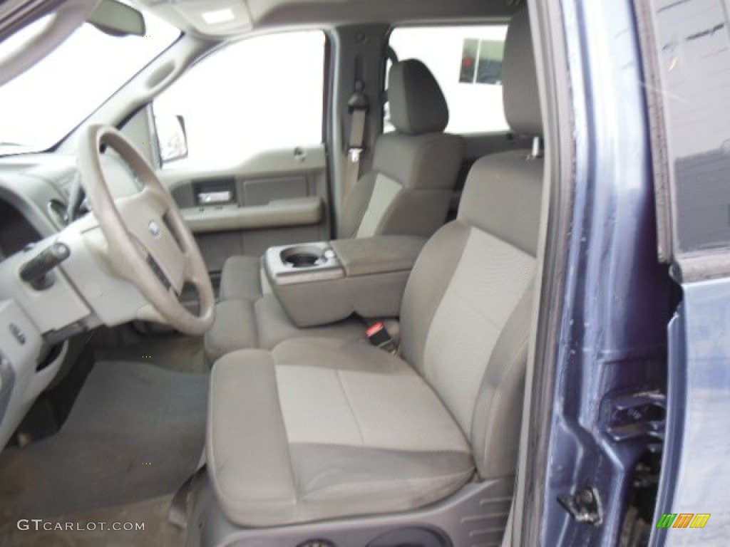 2005 F150 XLT SuperCrew 4x4 - Medium Wedgewood Blue Metallic / Medium Flint/Dark Flint Grey photo #9
