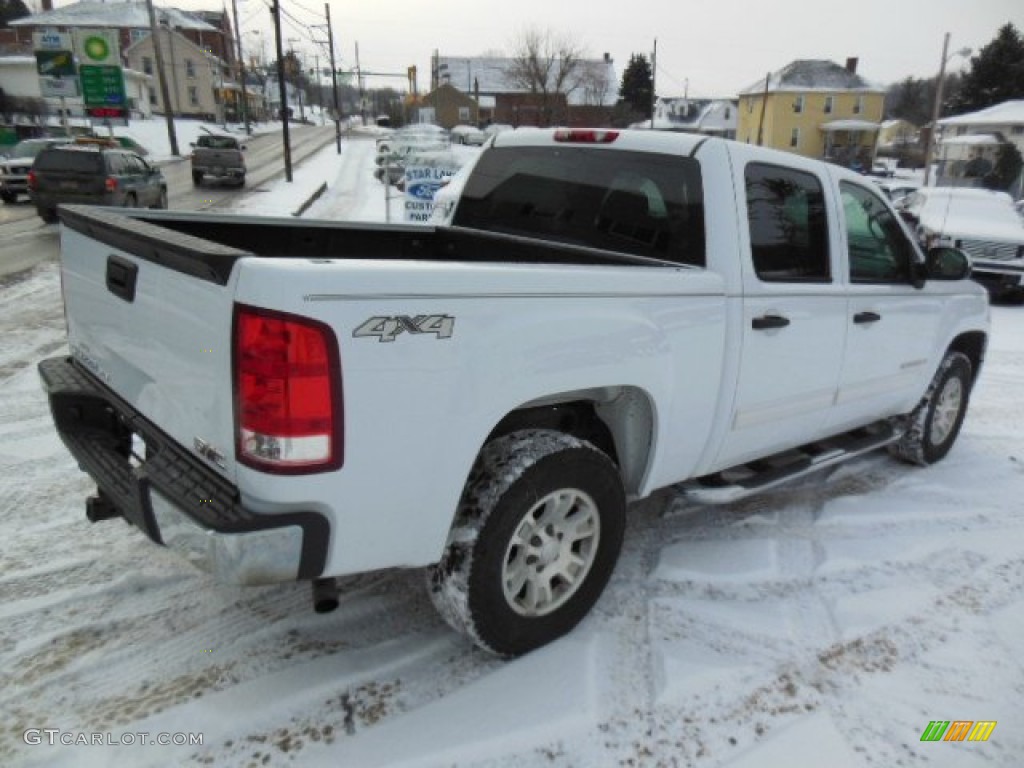 2008 Sierra 1500 SLE Crew Cab 4x4 - Summit White / Ebony photo #4