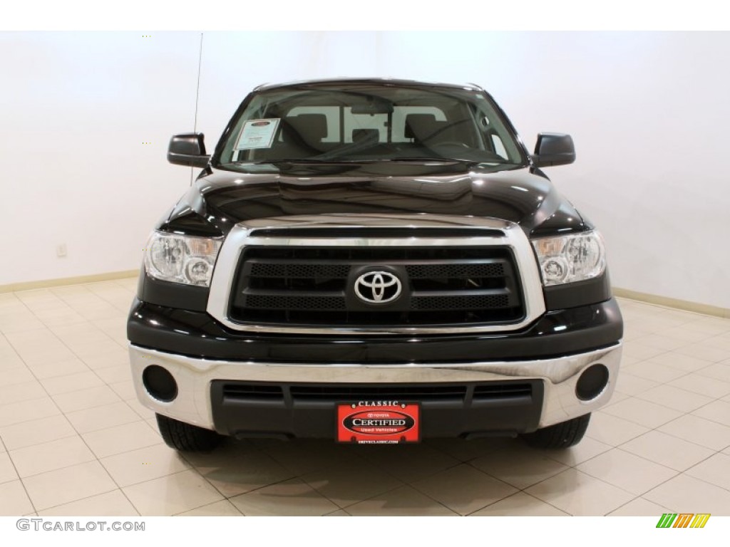 2010 Tundra Double Cab 4x4 - Black / Black photo #2